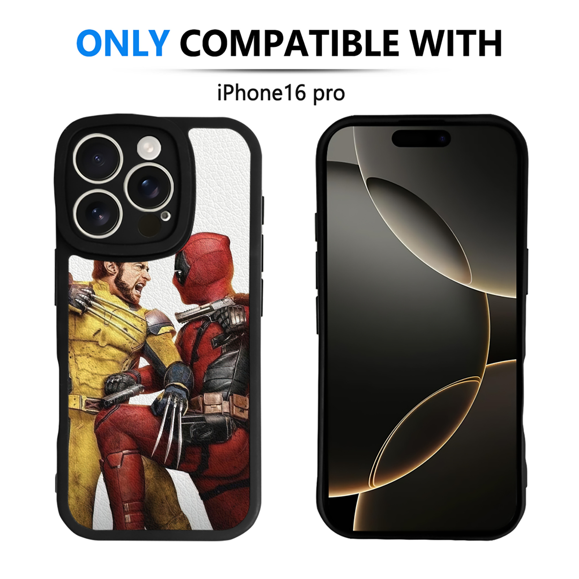 Deadpool デッドプール 【iPhone 16シリーズ対応】シリコンスマホケース（レザー調） 材質：シリコン